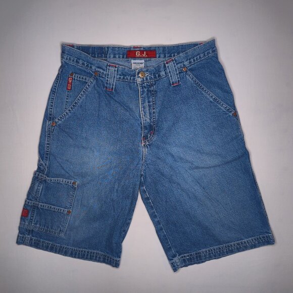 Guess Jeans Mens Jean Shorts 34 Vintage 90s Carpenter 12" Inseam 100% Cotton USA - Picture 2 of 8